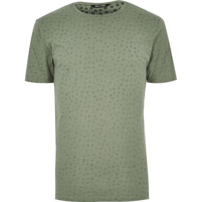 Green Only & Sons micro print t-shirt